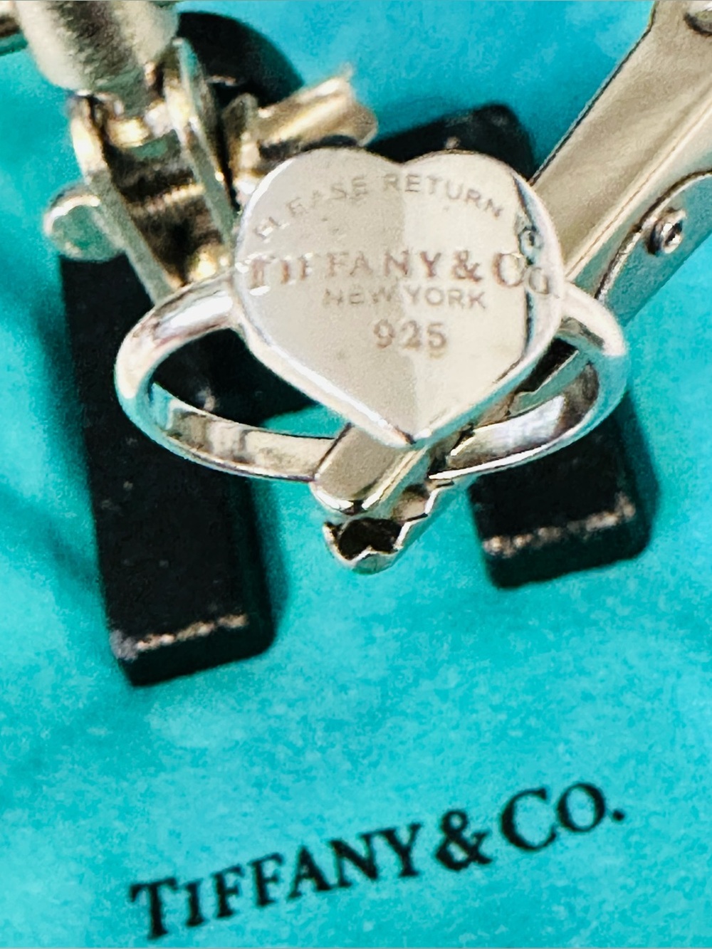 Authentic Tiffany & Co. 925 Sterling Silver Return to Tiffany Heart Ring SZ 7.5